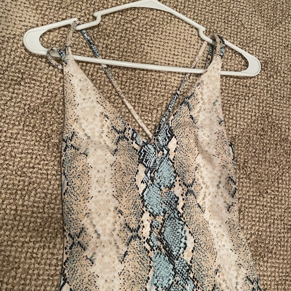 Snake skin mini dress